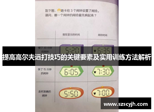 提高高尔夫远打技巧的关键要素及实用训练方法解析
